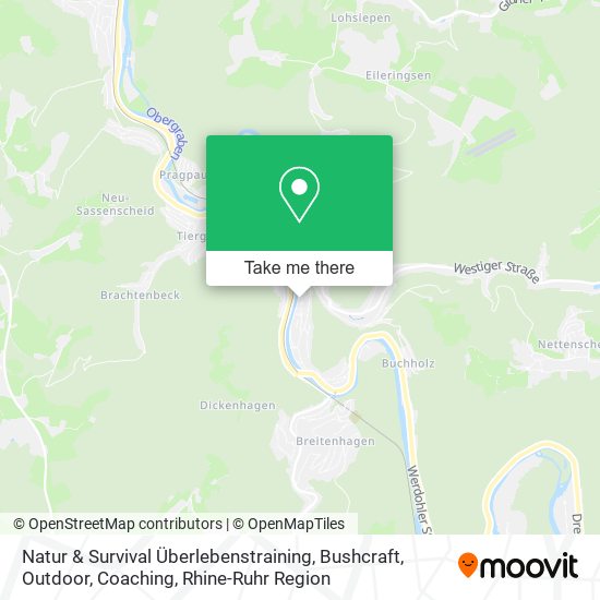 Natur & Survival Überlebenstraining, Bushcraft, Outdoor, Coaching map