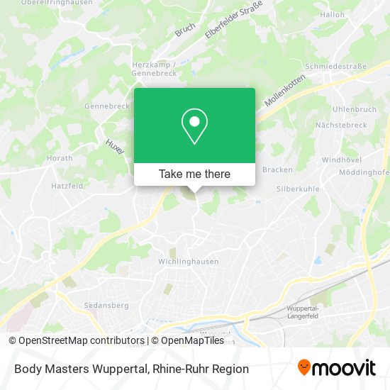 Body Masters Wuppertal map