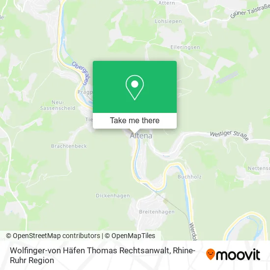 Карта Wolfinger-von Häfen Thomas Rechtsanwalt