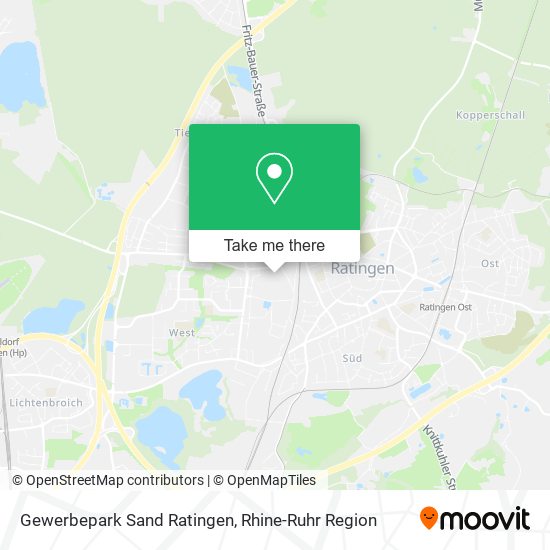 Gewerbepark Sand Ratingen map