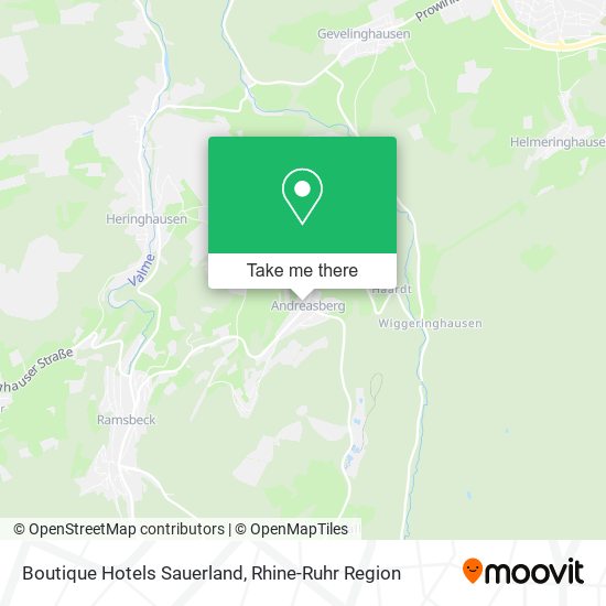 Карта Boutique Hotels Sauerland