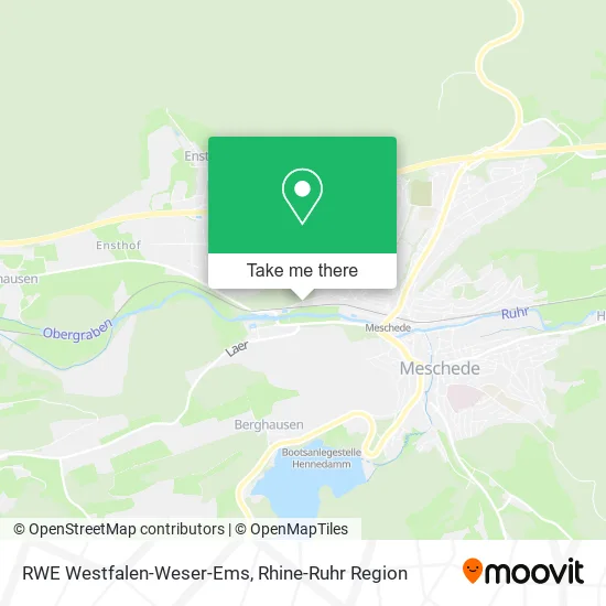 Карта RWE Westfalen-Weser-Ems