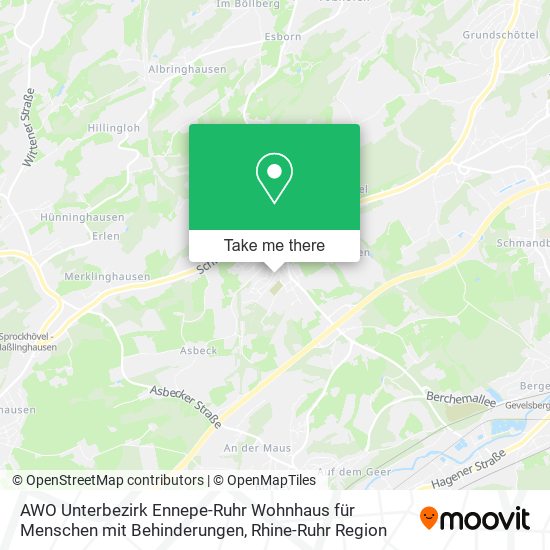 AWO Unterbezirk Ennepe-Ruhr Wohnhaus für Menschen mit Behinderungen map