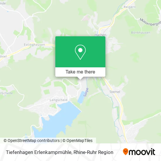 Карта Tiefenhagen Erlenkampmühle