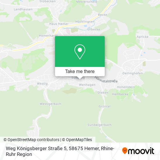 Weg Königsberger Straße 5, 58675 Hemer map