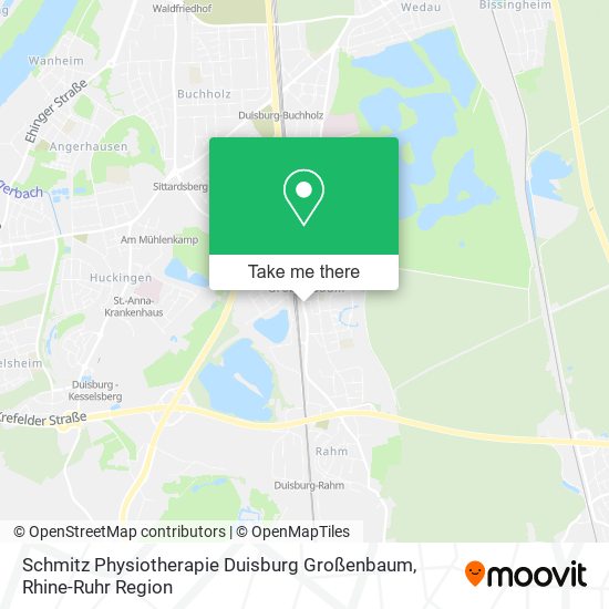 Schmitz Physiotherapie Duisburg Großenbaum map