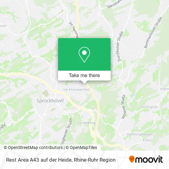 Карта Rest Area A43 auf der Heide