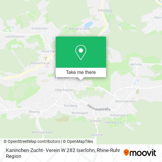 Kaninchen-Zucht- Verein W 282 Iserlohn map