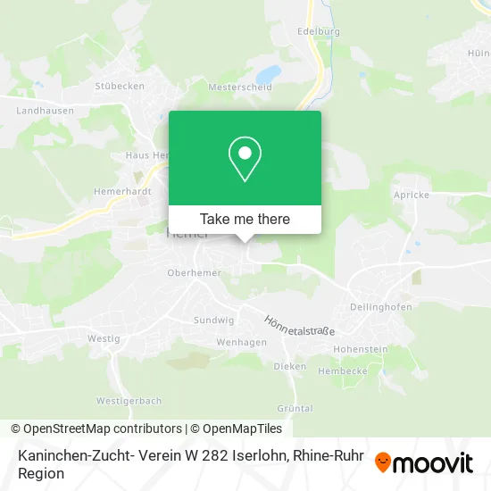 Карта Kaninchen-Zucht- Verein W 282 Iserlohn