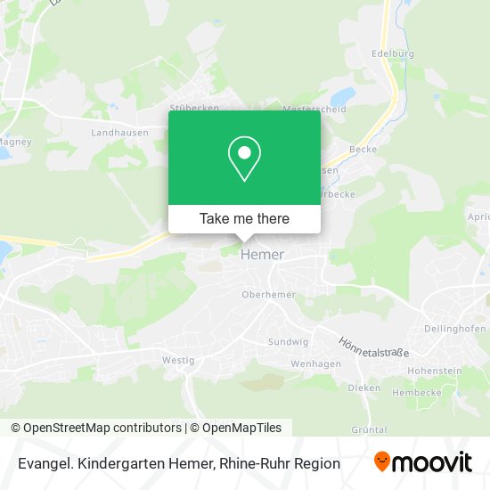 Evangel. Kindergarten Hemer map