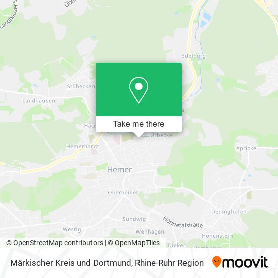 Märkischer Kreis und Dortmund map