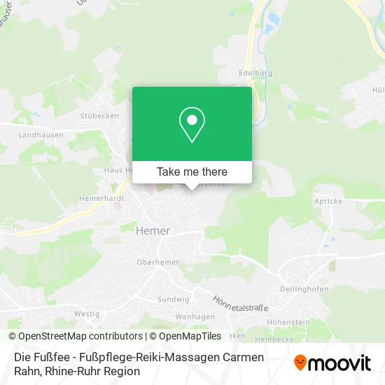 Карта Die Fußfee - Fußpflege-Reiki-Massagen Carmen Rahn