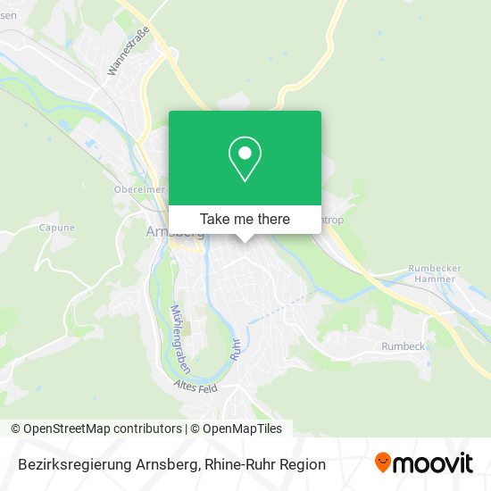 Bezirksregierung Arnsberg map