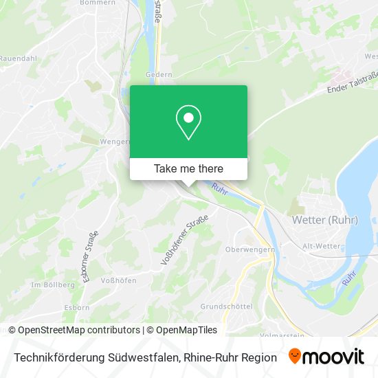 Technikförderung Südwestfalen map