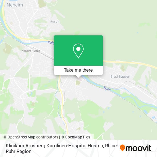 Klinikum Arnsberg Karolinen-Hospital Hüsten map