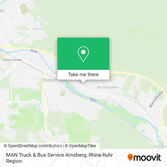 Карта MAN Truck & Bus Service Arnsberg