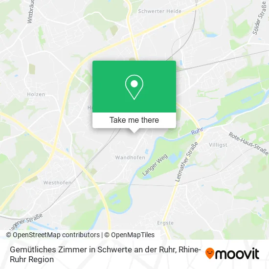 Карта Gemütliches Zimmer in Schwerte an der Ruhr