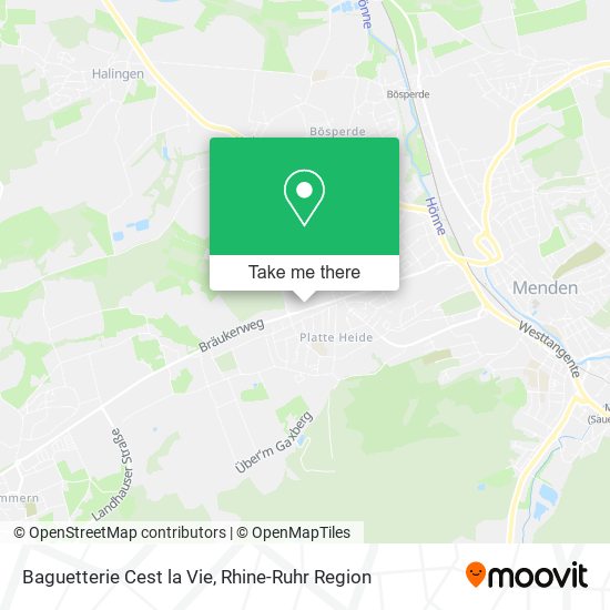 Baguetterie Cest la Vie map