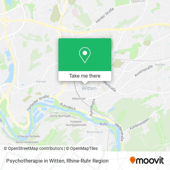 Psychotherapie in Witten map