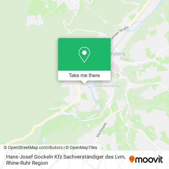 Карта Hans-Josef Gockeln Kfz Sachverständiger des Lvm