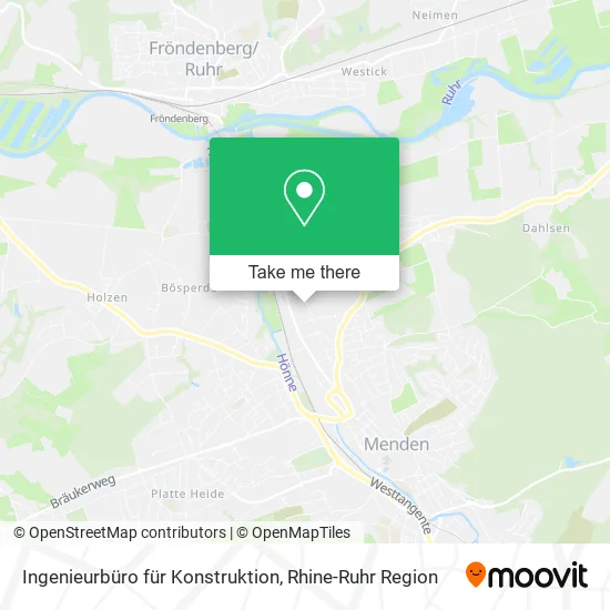 Карта Ingenieurbüro für Konstruktion