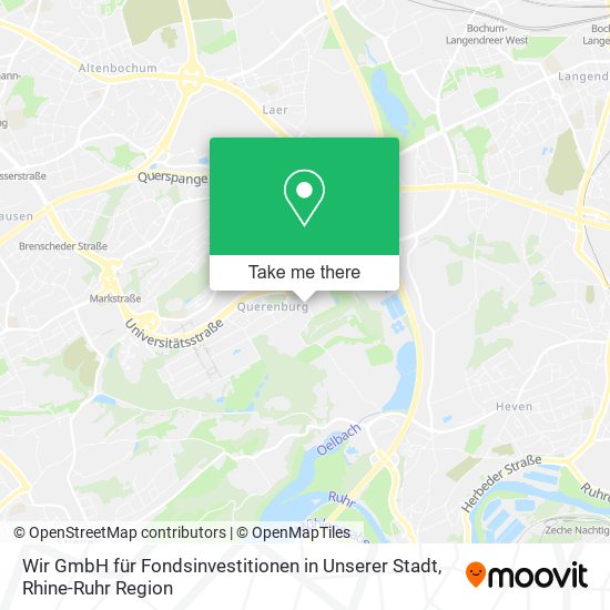 Карта Wir GmbH für Fondsinvestitionen in Unserer Stadt