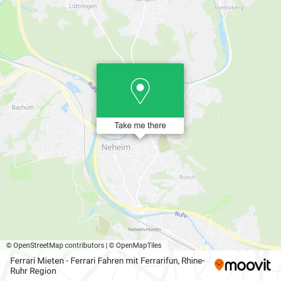 Ferrari Mieten - Ferrari Fahren mit Ferrarifun map