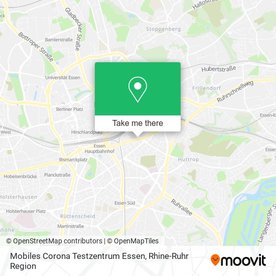 Карта Mobiles Corona Testzentrum Essen