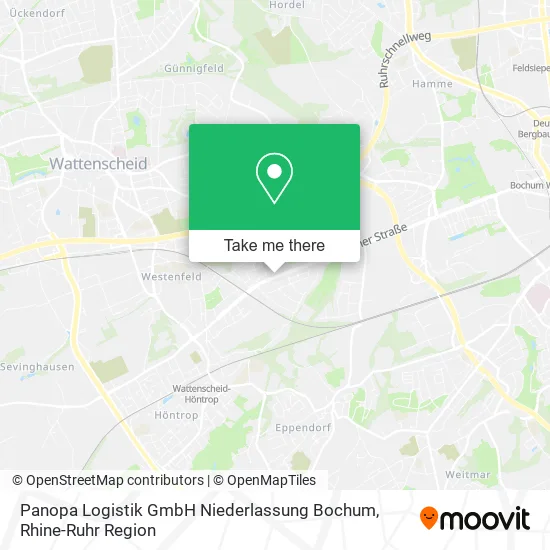 Карта Panopa Logistik GmbH Niederlassung Bochum