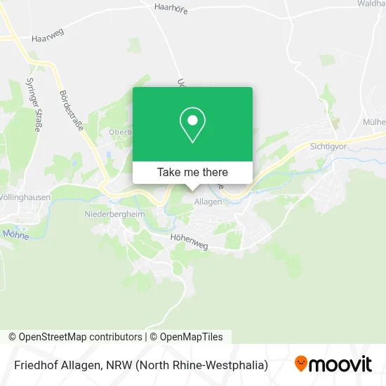 Friedhof Allagen map