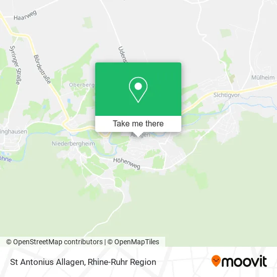 St Antonius Allagen map