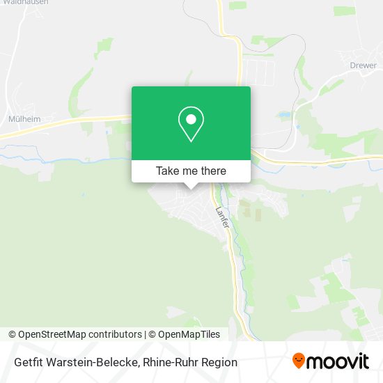 Getfit Warstein-Belecke map