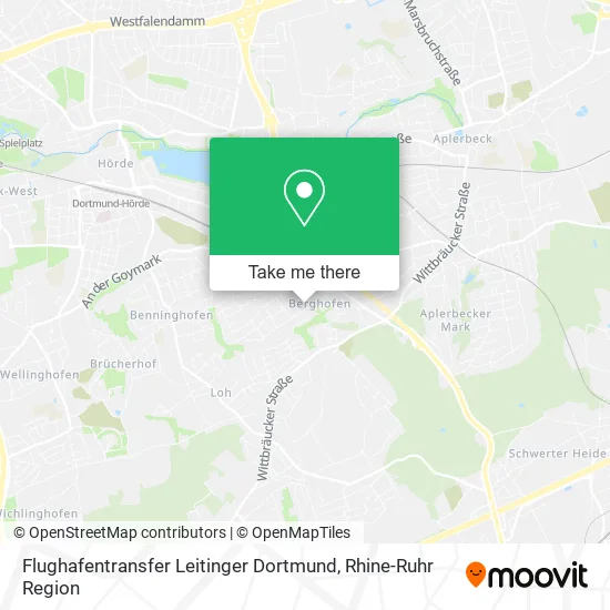 Карта Flughafentransfer Leitinger Dortmund