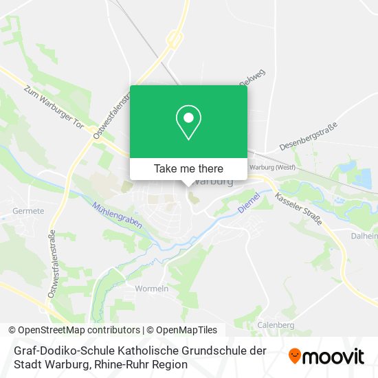 Карта Graf-Dodiko-Schule Katholische Grundschule der Stadt Warburg