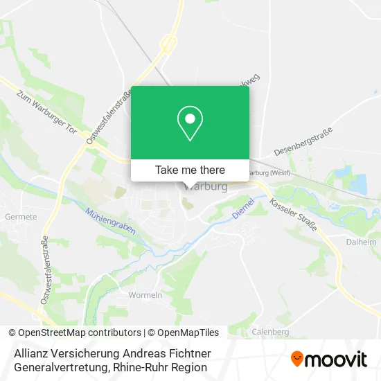 Карта Allianz Versicherung Andreas Fichtner Generalvertretung