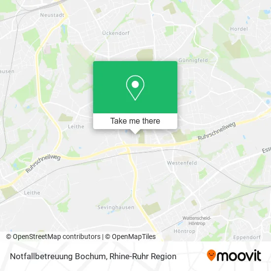 Карта Notfallbetreuung Bochum