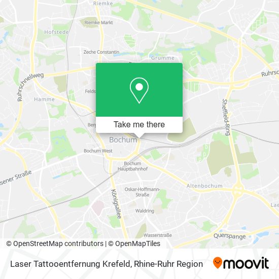 Карта Laser Tattooentfernung Krefeld