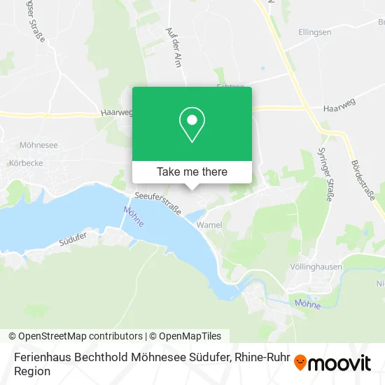 Карта Ferienhaus Bechthold Möhnesee Südufer