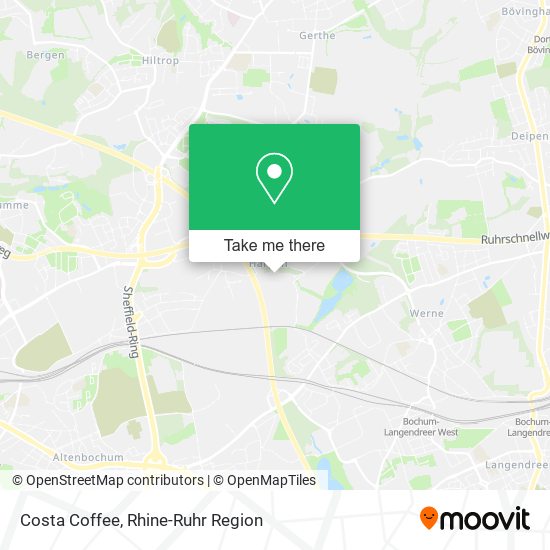 Costa Coffee map