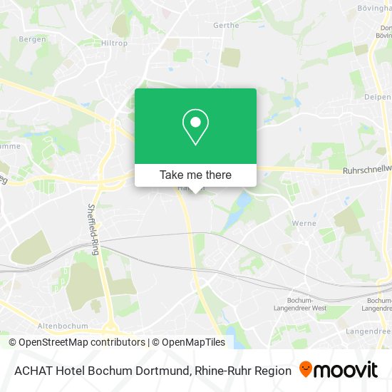 Карта ACHAT Hotel Bochum Dortmund