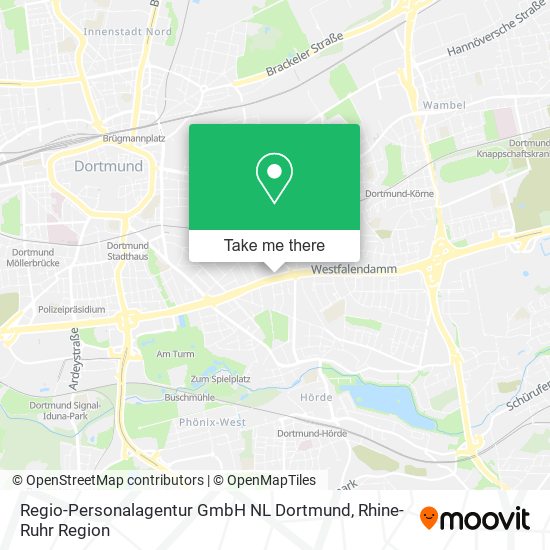 Regio-Personalagentur GmbH NL Dortmund map