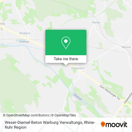 Weser-Diemel-Beton Warburg Verwaltungs map