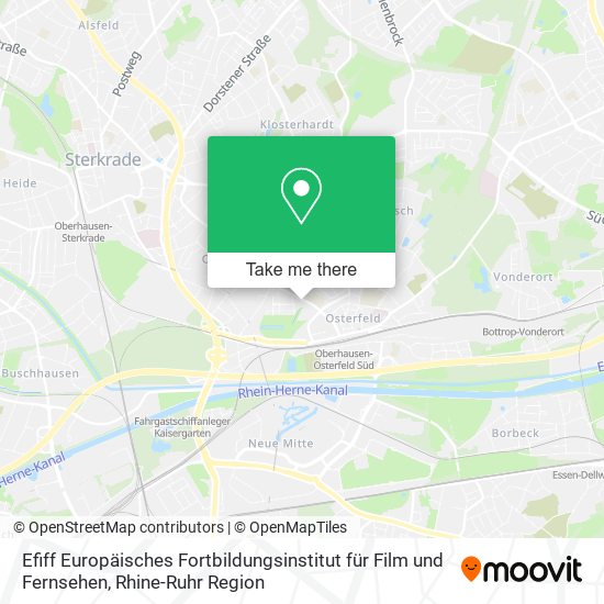 Карта Efiff Europäisches Fortbildungsinstitut für Film und Fernsehen