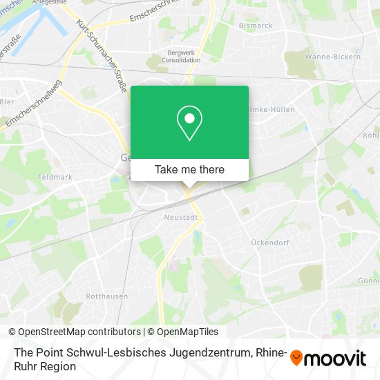 The Point Schwul-Lesbisches Jugendzentrum map