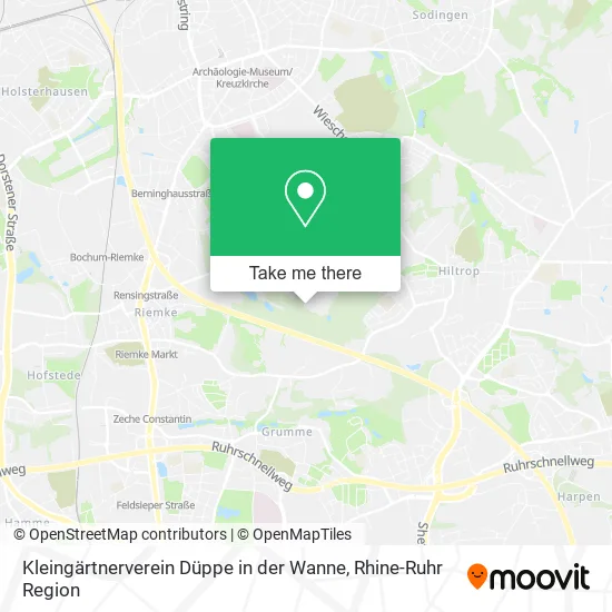 Карта Kleingärtnerverein Düppe in der Wanne