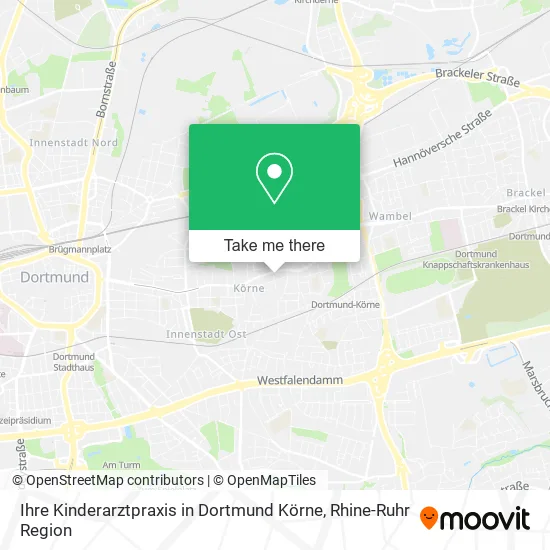 Карта Ihre Kinderarztpraxis in Dortmund Körne
