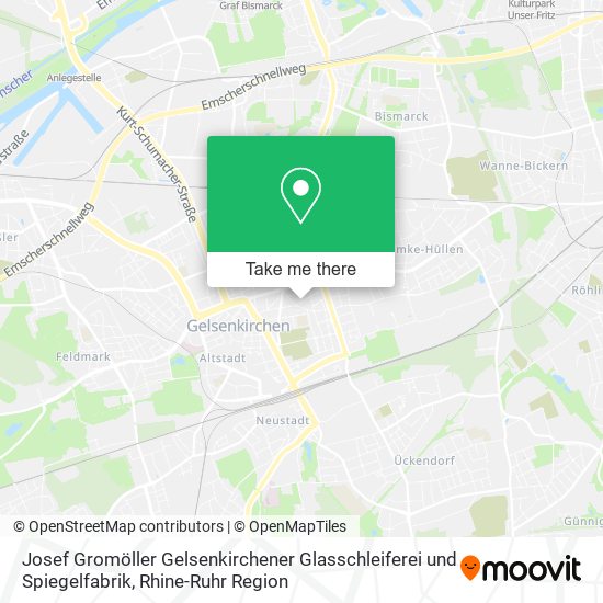 Josef Gromöller Gelsenkirchener Glasschleiferei und Spiegelfabrik map
