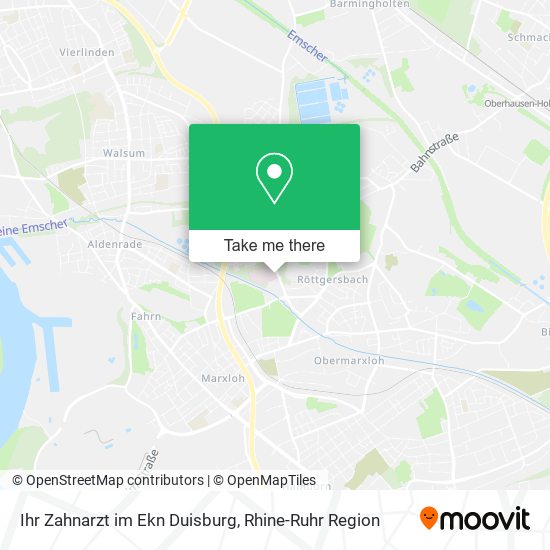 Ihr Zahnarzt im Ekn Duisburg map