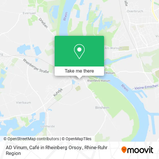 Карта AD Vinum, Café in Rheinberg Orsoy.