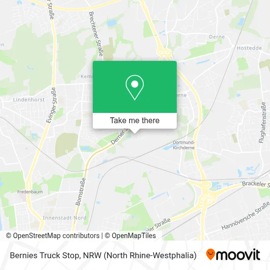 Bernies Truck Stop map